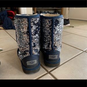 Blue sparkly UGGS